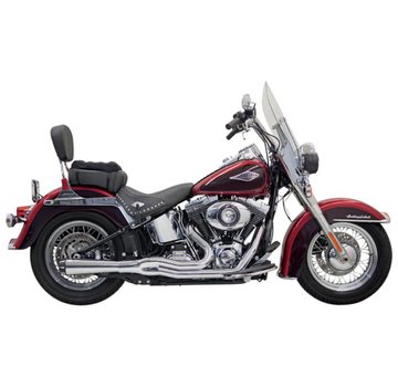 Bassani Échappement Road Rage II Mega Puissance Chrome / Noir - Softail86-15