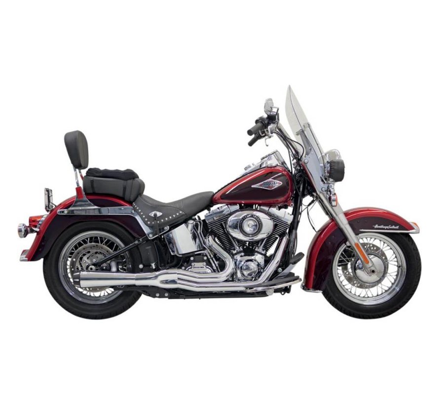 Échappement Road Rage II Mega Puissance Chrome / Noir - Softail86-15