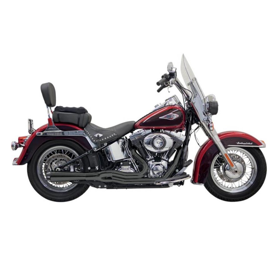 Échappement Road Rage II Mega Puissance Chrome / Noir - Softail86-15