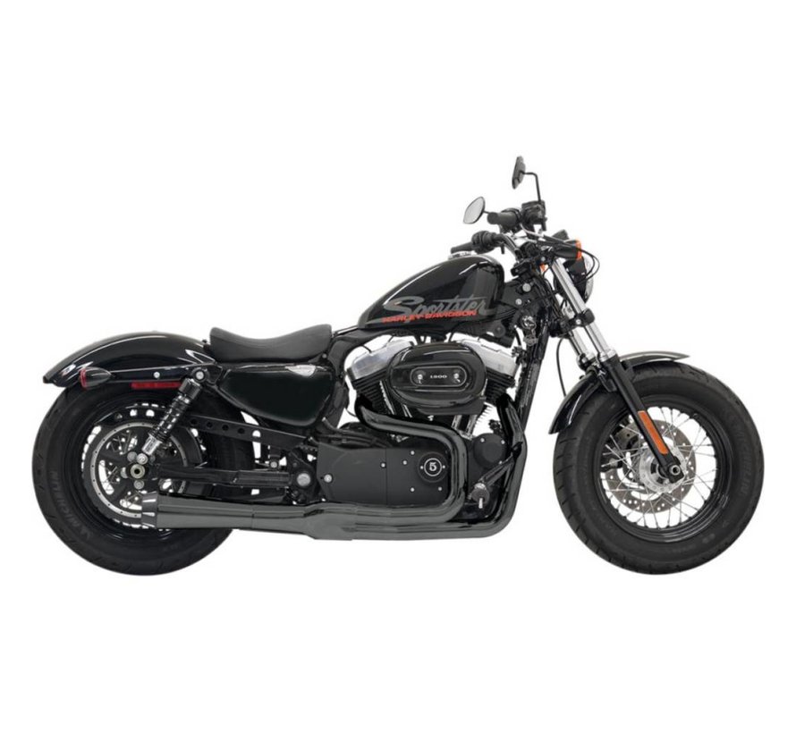 uitlaat Road Rage II Mega Power 2-1 chroom / Black Sportster XL