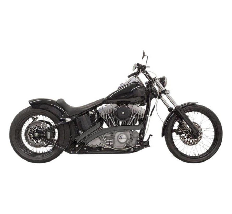 Auspuff-Radial-Kehrmaschinen 86-15 chrom / schwarz - Softail / FLD / Dyna