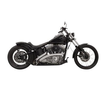 Bassani Auspuff-Radial-Kehrmaschinen 86-15 chrom / schwarz - Softail / FLD / Dyna