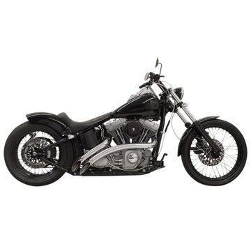 Bassani uitlaat Radiaalveegmachines 86-15 Chroom / Zwart - Softail / FLD / Dyna