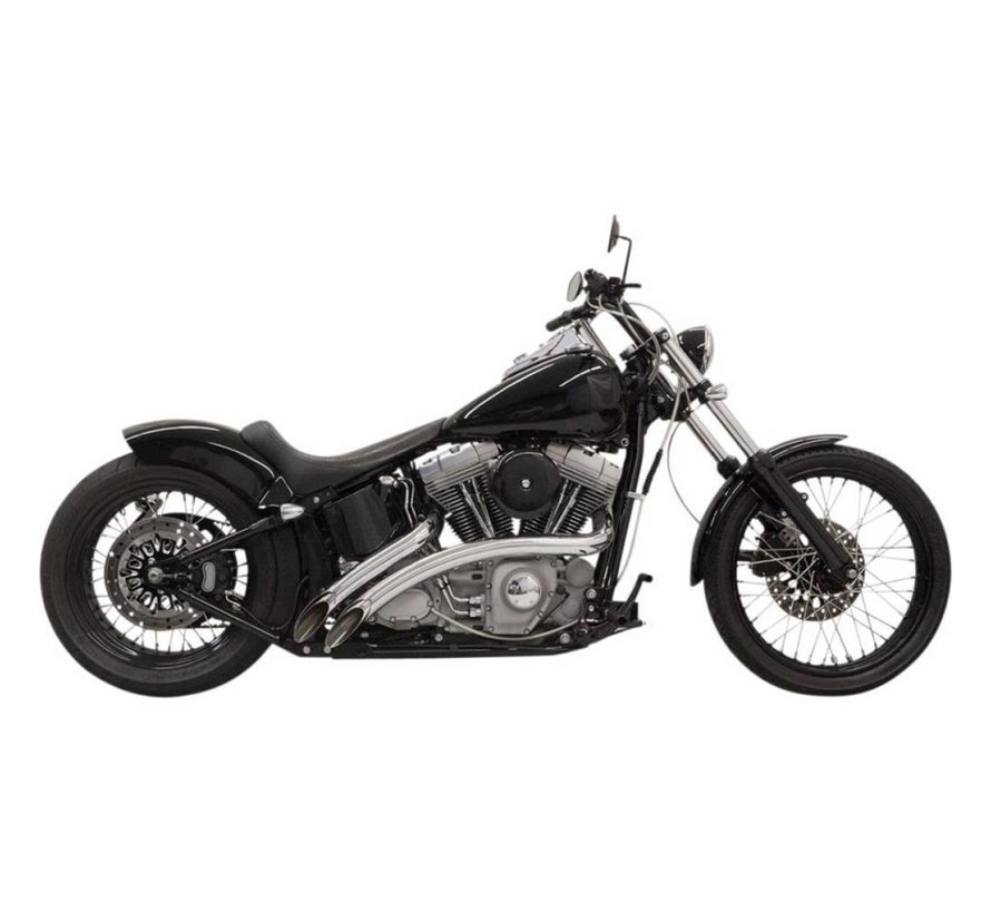 Auspuff-Radial-Kehrmaschinen 86-15 chrom / schwarz - Softail / FLD / Dyna