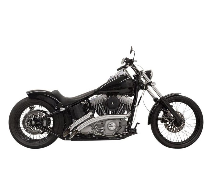 Échappement Radial Sweepers 86-15 Chrome / Noir - Softail / FLD / Dyna