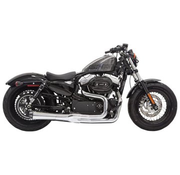 Bassani Pot d'échappement 2-1 Road Rage II Mega Power Chrome ou Noir Pour : > 04-21 XL Sportster