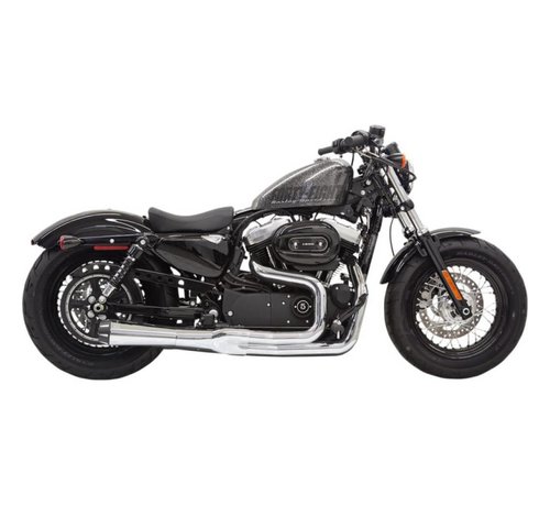 Bassani Uitlaat 2-1 Road Rage II Mega Power Chroom of Zwart Past op: > 04-21 XL Sportster