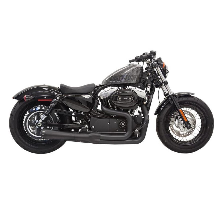 Exhaust 2-1 Road Rage II Mega Power Chrome or Black Fits: > 04-21 XL Sportster