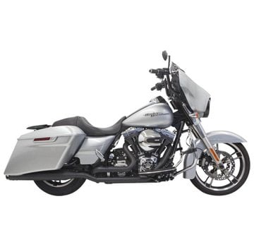 Bassani Échappement DownUnder 09-15FLH 4inch / FLT Chrome / Noir