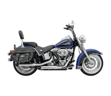 Bassani exhaust Slip-on Muffler Slash-cut 3 inch Firepower Series 07-17 Softail - Chrome