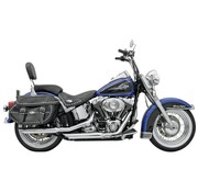 Bassani exhaust Slip-on Muffler Slash-down 3 inch Firepower Series 07-17 Softail - Chrome