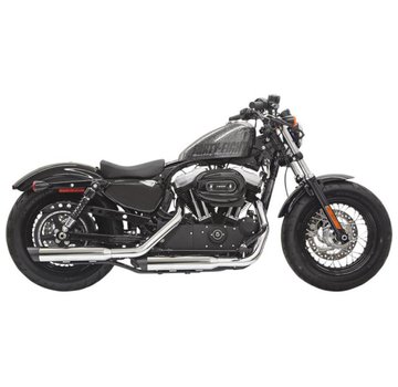 Bassani uitlaat Slip-on uitlaat Slash-cut 3 inch Firepower Series chroom 14-16XL