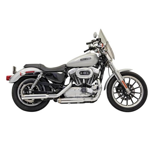 Bassani uitlaat Slip-on uitlaat Slash-cut 3 inch Firepower Series 04-13XL - chroom