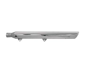 Bassani Hutch spécial Vrai Double Slip-On Mufflers Slash Cut chrome - Pour 99-17 FXST / FLST (sauf modèles avec ABS)