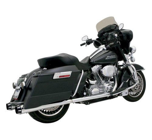 Bassani 4 "Slip-On Mufflers Megaphone 95-15 FLHT - Chrome