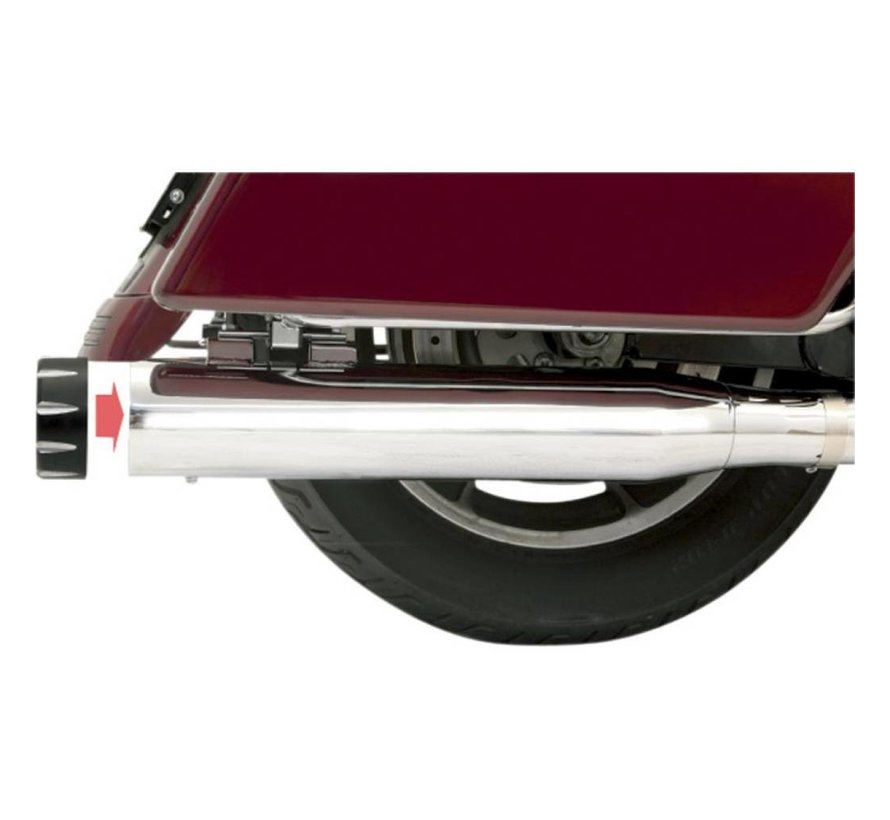 exhaust 4 inch Slip-on Quick Change Mufflers FL 95-16 - Chrome