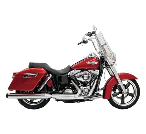 Bassani 4 "Slip-on de cambio rápido de Mofles Chrome - Se adapta a 12-16 FLD