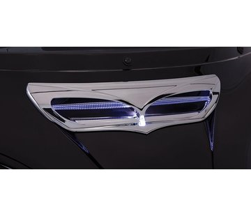 Ciro 3d products trim fairing Chrome/Black 14-up FLH/T - Lighted