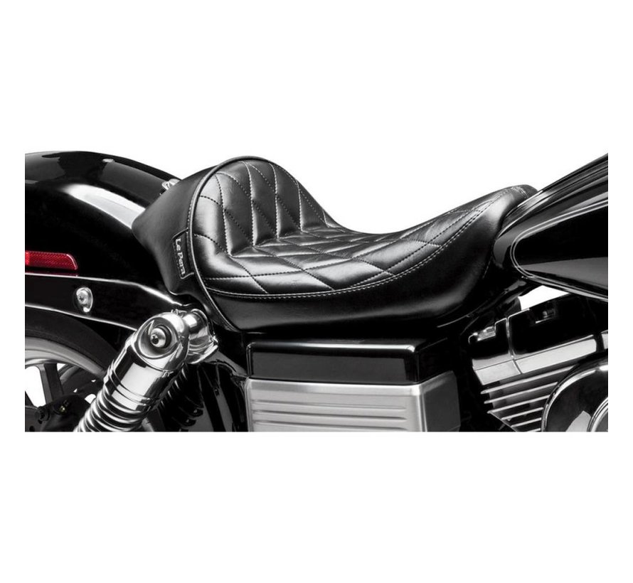 asiento solo Stubs Cafe Seat - Diamante - Negro - FXD '06-'17Dyna