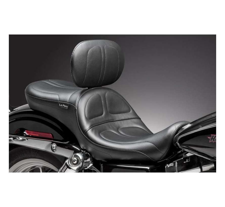 Seat Maverick 2-up Smooth Backrest 06-17 Dyna FLD/FXD