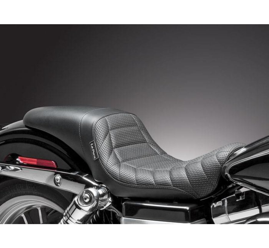 Asiento Daytona Sport Flat Track Stitch 2-up Smooth Se adapta a:> 06-17 Dyna