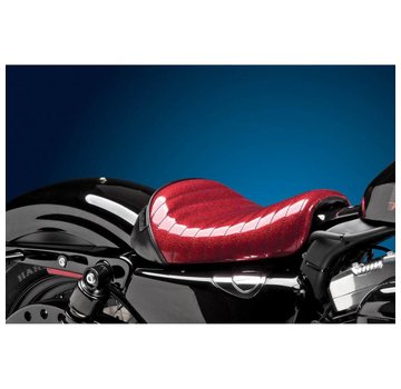 Le Pera Bare Bone Red Metal Flake Plissé 04-06 et 10-22 Sportster XL