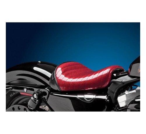 Le Pera Bare Bone Red Metal Flake Pleated 04-06 y 10-22 Sportster XL