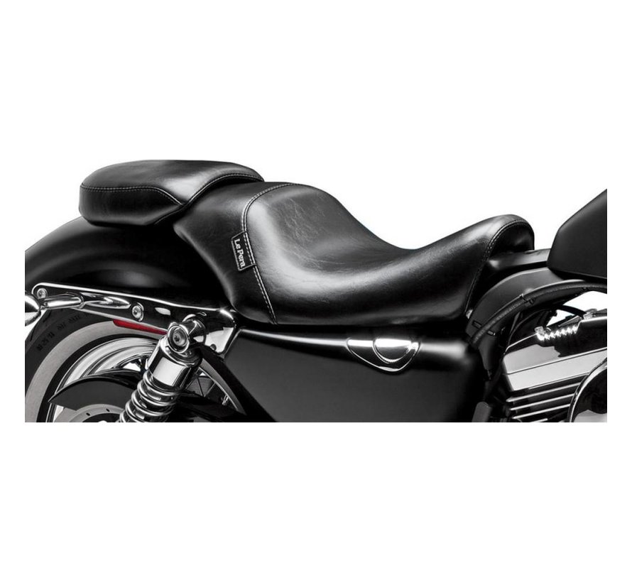 zadel solo Pillion Pad Bare Bone Smooth 07-09 Sportster XL met 4 5 gallon tank