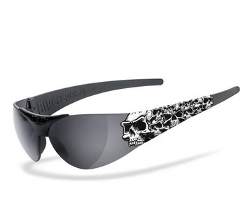 Helly Goggle Lunettes de soleil Moab - 1000 Skulls Smoke White Convient à:> tous les motards