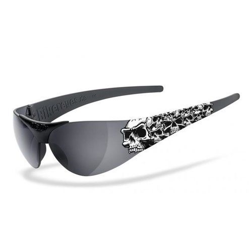 Helly Goggle Sunglasses moab - 1000 Schädel rauchen weiß Passend für:> alle Biker