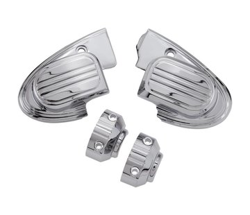 TC-Choppers handlebars master cilinder cover (with mirror) - Chrome 14-16 FL Touring FLH/FLT