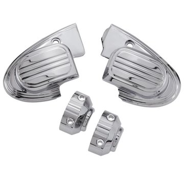 TC-Choppers handlebars master cilinder cover (with mirror) - Chrome 14-16 FL Touring FLH/FLT