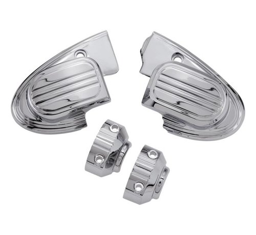 TC-Choppers handlebars master cilinder cover (with mirror) - Chrome 14-16 FL Touring FLH/FLT