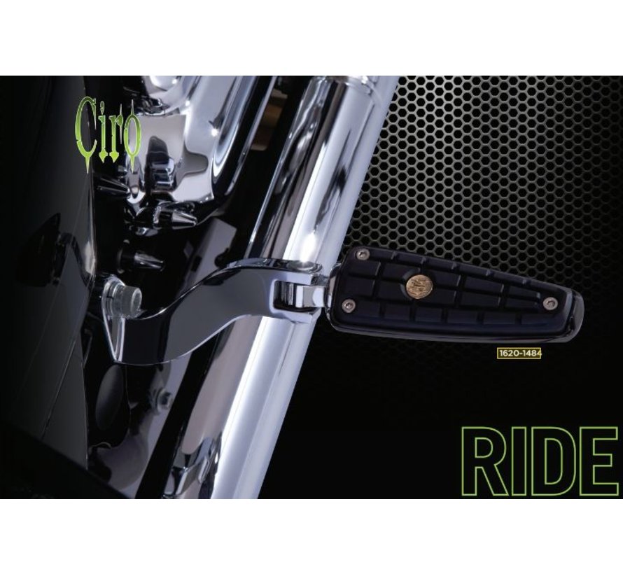 Footpegs CMX avec support chape femelle - chrome / noir