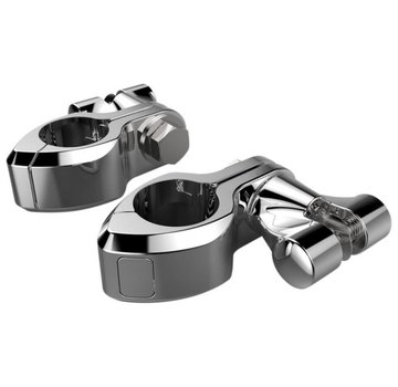 TC-Choppers Controls Clamp pinless clevis - Chrome/Black