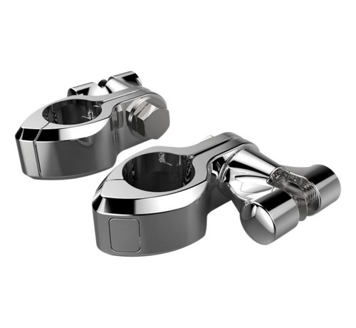 TC-Choppers Controls Clamp pinless clevis - Chrome/Black