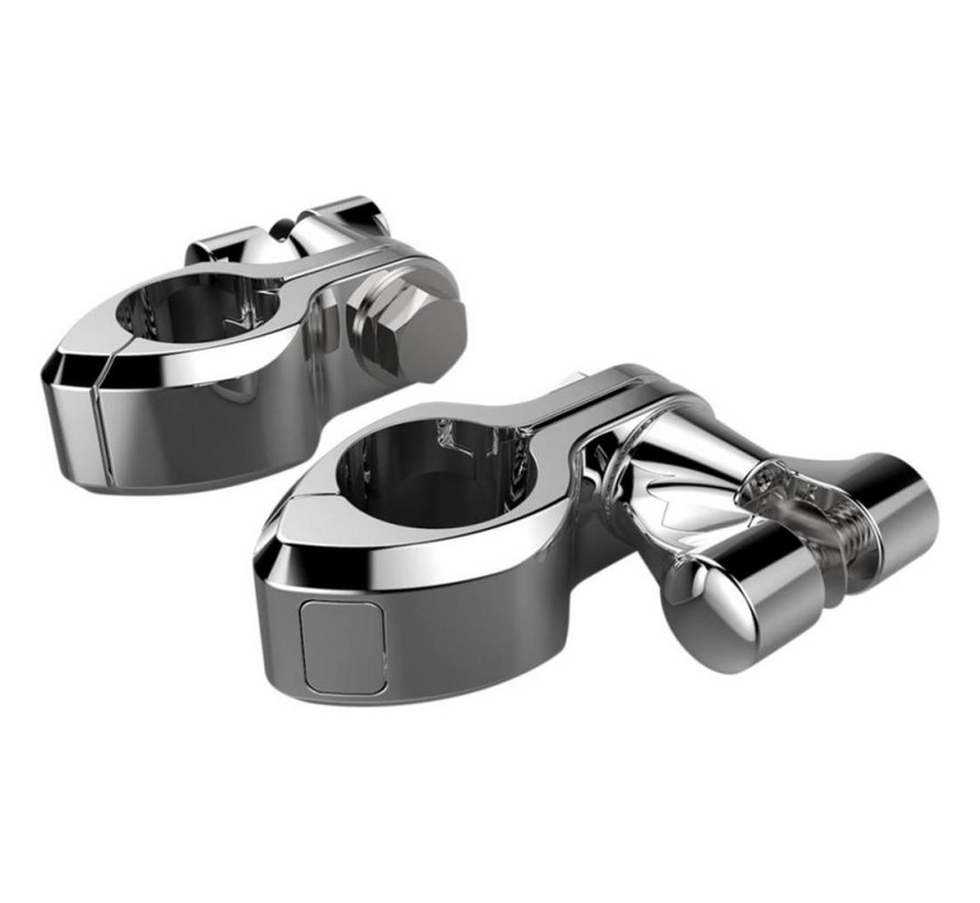 Commandes Chape de serrage sans goupille - Chrome / Noir