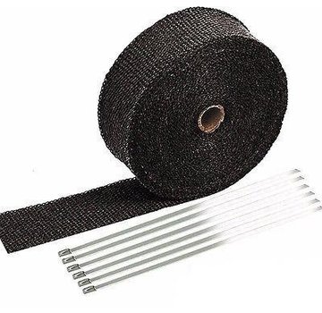 MCS Exhaust insulating wrap. 2" wide black Fits: > Universal