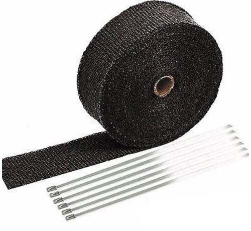 MCS Exhaust insulating wrap 2" wide black Fits: > Universal