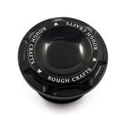 Rough Crafts gas tank gas cap Groove - Black  Fits: > 83 up Harley Davidson vented gas cap