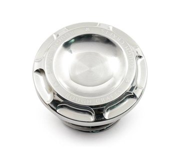 Rough Crafts gas tank gas cap Groove - Polished  Fits: > 96-20 Harley Davidson vented gas cap