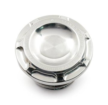 Rough Crafts gas tank gas cap Groove - Polished  Fits: > 96-20 Harley Davidson vented gas cap