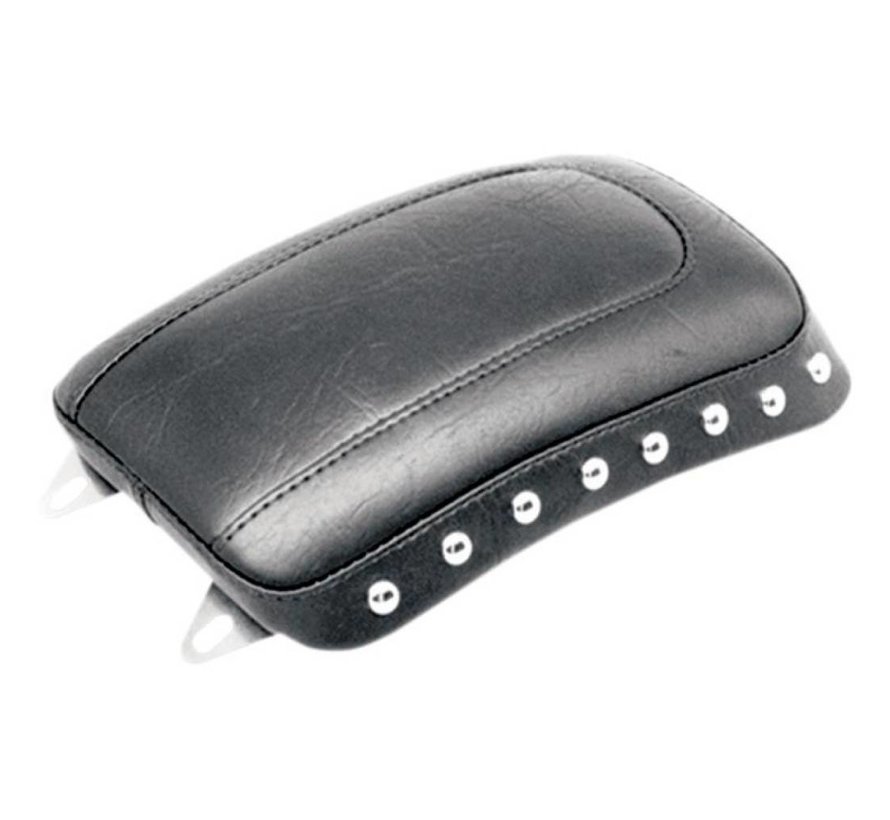 zadel solo 6inch DUN STUDDED PASS-PAD Softail 2000-06 STANDAARD ACHTERBAND