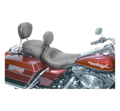 Mustang zitplaats solo Wide Touring bezaaid met Driver Backrest Black Studs FLHR / FLHX