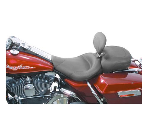 Mustang seat solo Wide Touring Smooth with Driver Backrest FLHR/FLHX