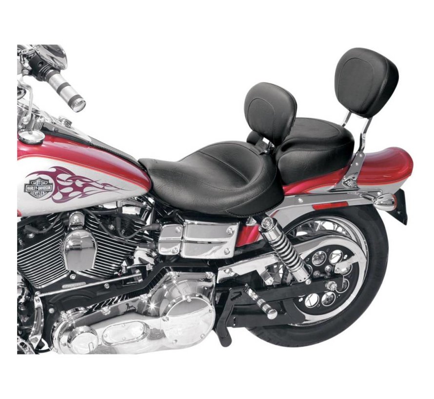 seat solo Wide Touring Vintage with Driver Backrest Dyna 2006-2017