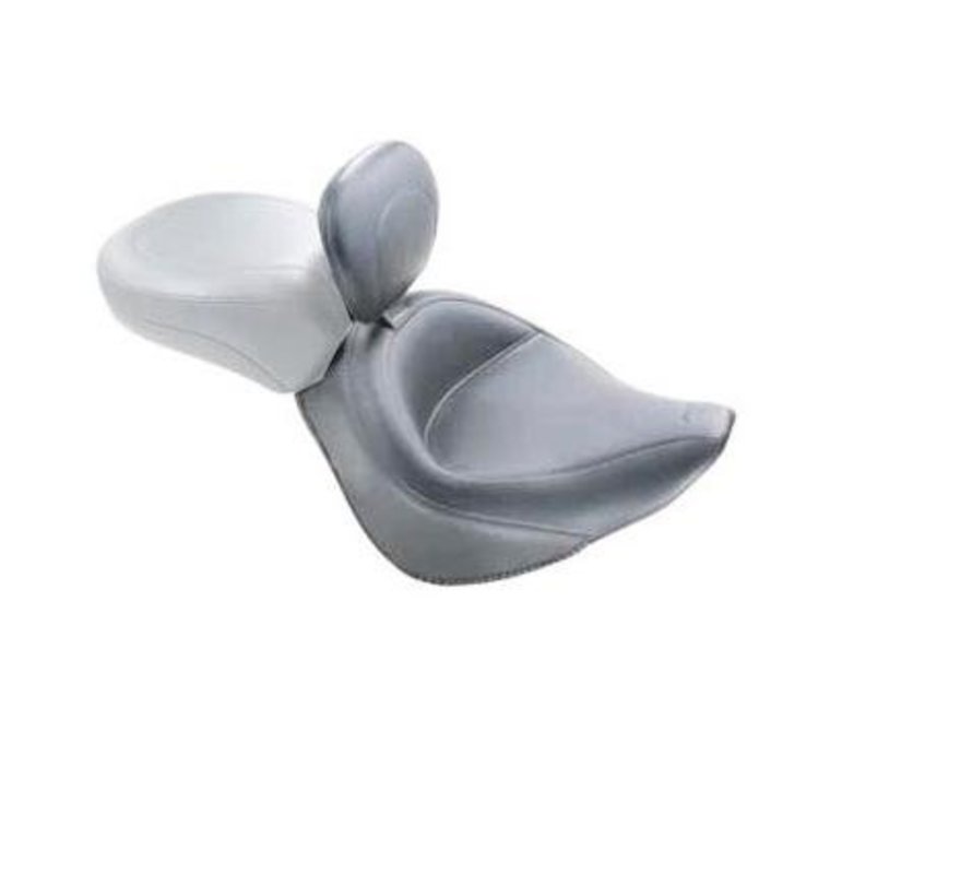 Wide Solo Seat with Removable Backrest Fits: > 06-10 FXST; 07-17 FLSTF 08-11 FLSTSB