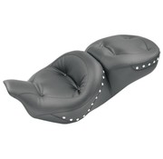 Mustang seat Touring One-Piece Studded Regal Chrome Studs FLHT/FLTR/FLHX/FLHR 2008-2022