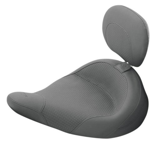 Mustang seat solo with Driver Backrest - FLHP 1983-2016 Police Air-Ride models