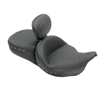 Mustang Super Touring 2-Up Seat with Driver Backrest Option Fits: > 08-22 Touring